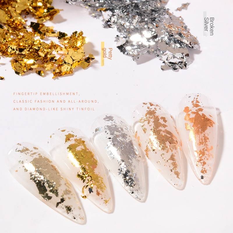 Golden Foil Flakes - Nail Foils Gold Foil For Nail Art, Diy Arts & Crafts,  Epoxy, Tumbler, Face And Eye Makeup, Resin Jewelry - Temu Republic of Korea